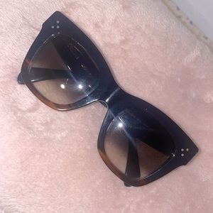 Like new blue and brown cat eye authentic Celine sunglasses.